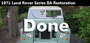 1971 Land Rover Series IIA Restoration Gallery - Done